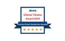 Frank Symphorien's AVVO Client's Choice Award 2013